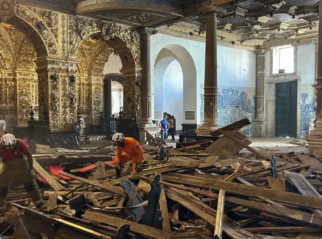 Imagem de Bruno Reis lamenta desabamento de parte do forro da Igreja de São Francisco e se solidariza com vítimas