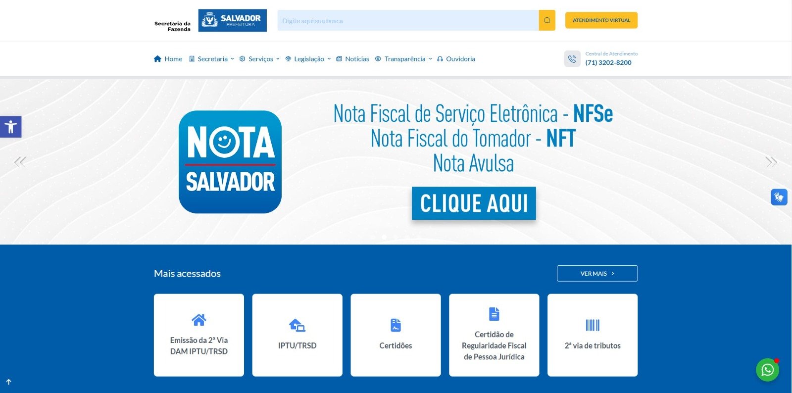 Imagem de Transformação digital: Sefaz Salvador ultrapassa 5 milhões de documentos emitidos em novo portal