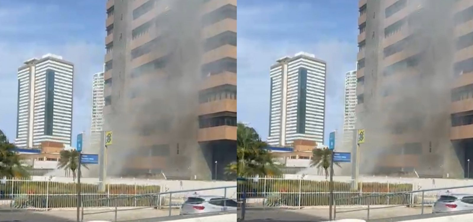 Imagem de Incêndio é registrado na Av.Tancredo Neves neste sábado