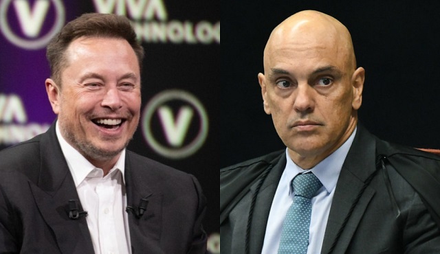Imagem de Elon Musk provoca Alexandre de Moraes em publicação nas redes sociais