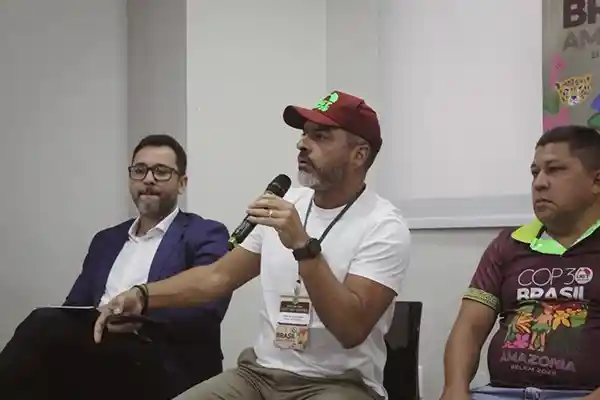 Imagem de Presidente da UGT-BA e porta-voz da Rede, Marcelo Carvalho marca presença na COP30