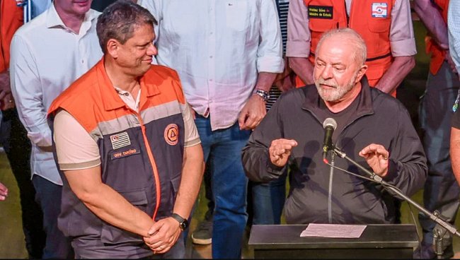 Imagem de Vídeo de 100 dias de Lula explora imagem Tarcísio e repete slogan de Temer