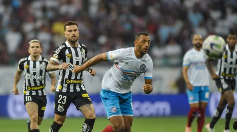 Imagem de Santos vira com gol nos acréscimos e Bahia passa mais um vexame em Salvador