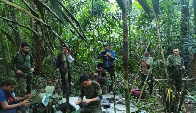 Imagem de Crianças colombianas são resgatadas após 40 dias na selva