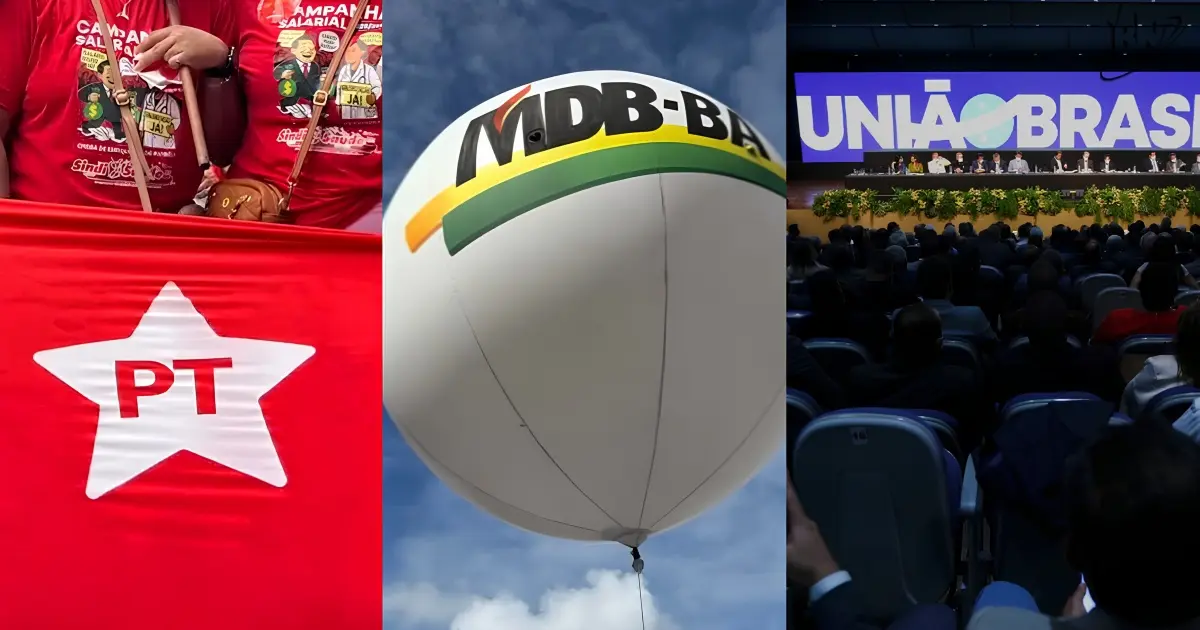 Imagem de PT, MDB e União Brasil lideram engajamento partidário pelo interior da Bahia para 2026