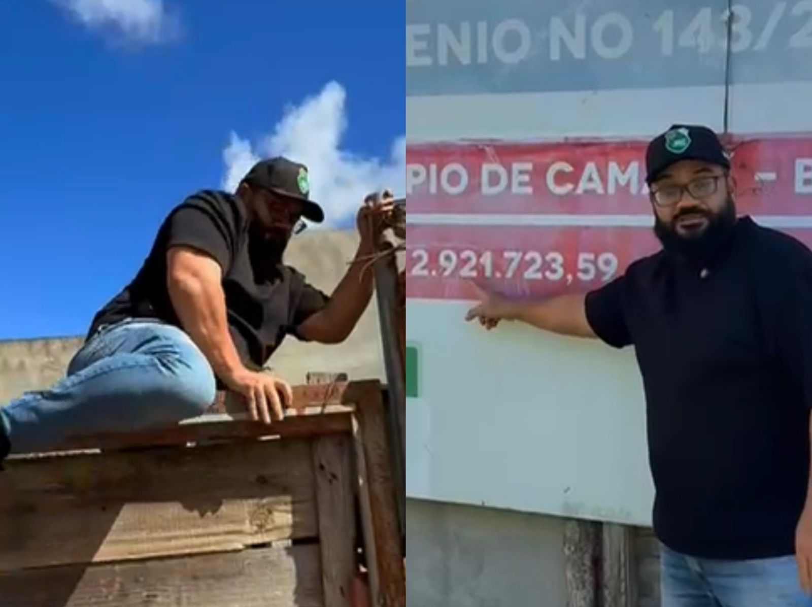 Imagem de Leandro de Jesus volta a pular muro para fiscalizar e denuncia abandono de obra milionária em Camacã