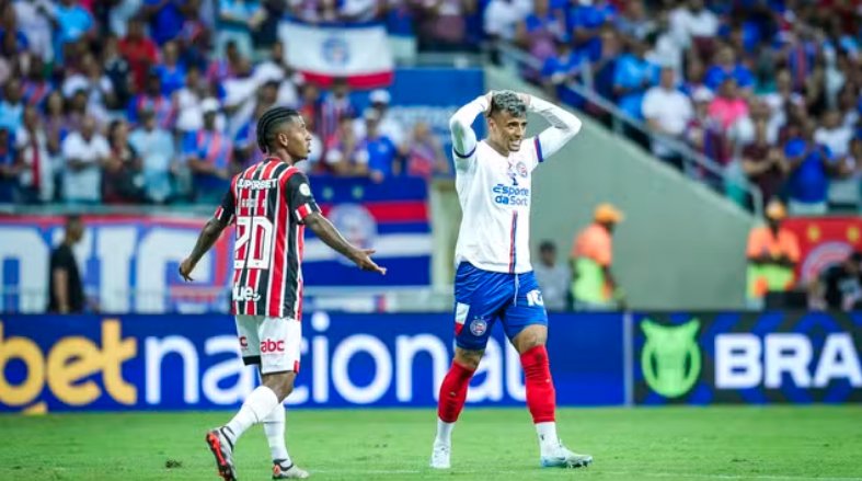 Imagem de Bahia perde para o São Paulo em noite de vaias na Arena