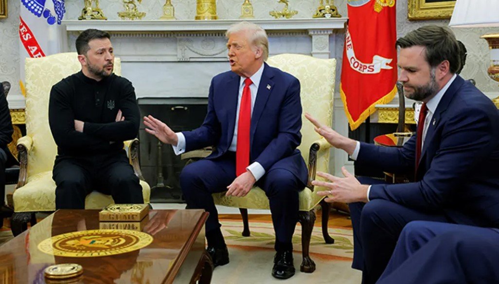 Imagem de Barraco na Casa Branca: Trump, Vance e Zelensky Trocam Farpas ao Vivo em Discussão sobre Paz na Ucrânia