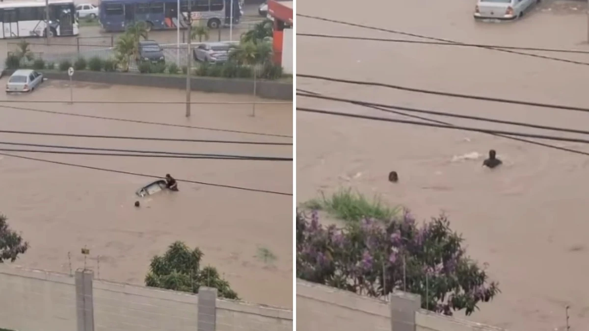 Imagem de Mulher desaparece após ser arrastada por enxurrada durante temporal em Vitória da Conquista