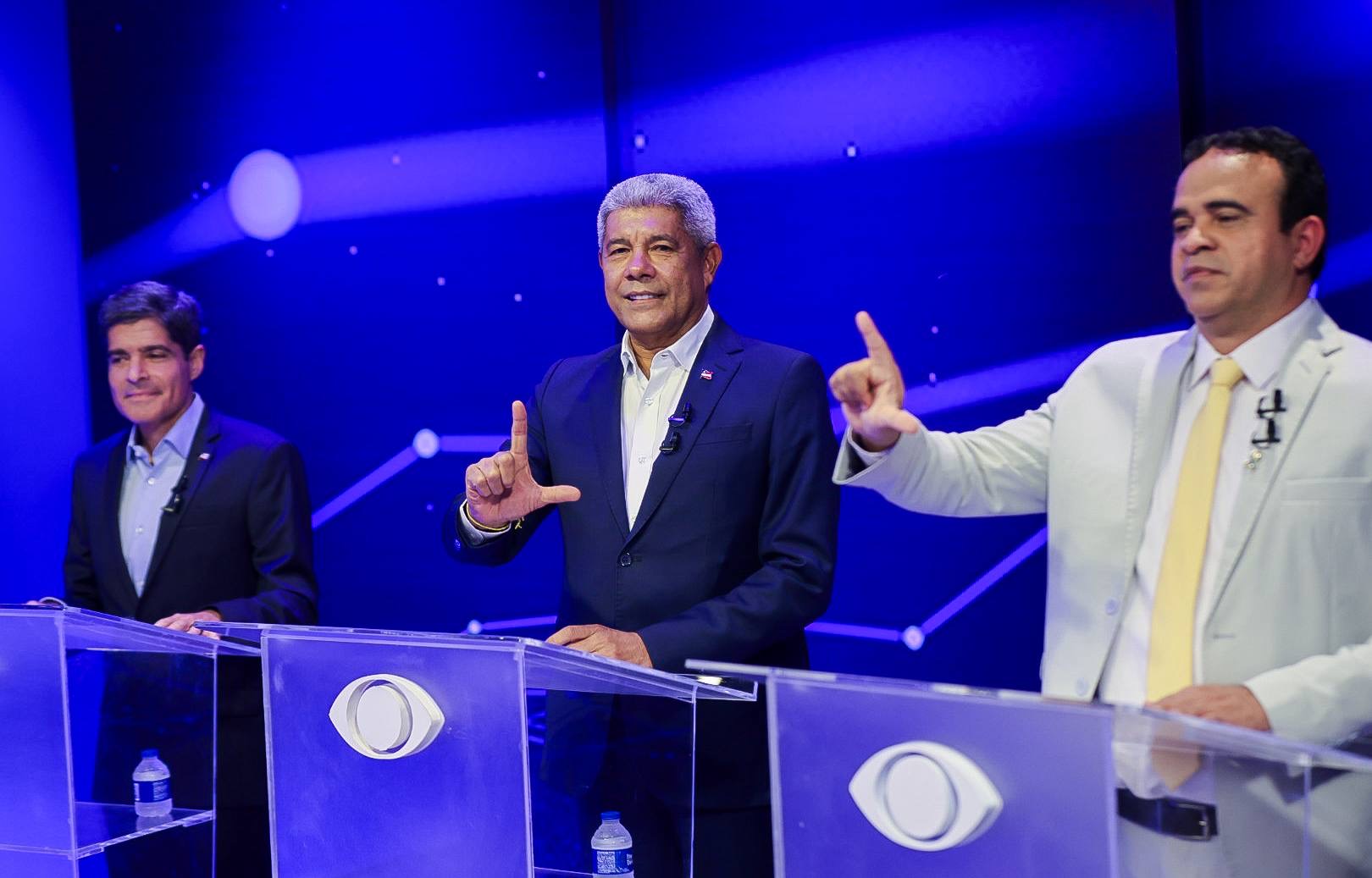 Imagem de Primeiro debate ao Governo da Bahia tem embates entre ACM Neto e Jerônimo e críticas de Mansur