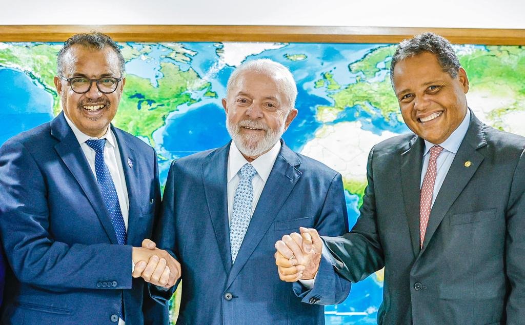 Imagem de Brasília: Antonio Brito participa de reunião entre Lula e Tedros Adhanom, da OMS, para debater a Saúde