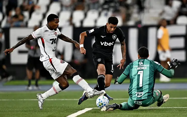 Imagem de Com atuação heroica de Arcanjo, Vitória segura o Botafogo e arranca empate fora de casa