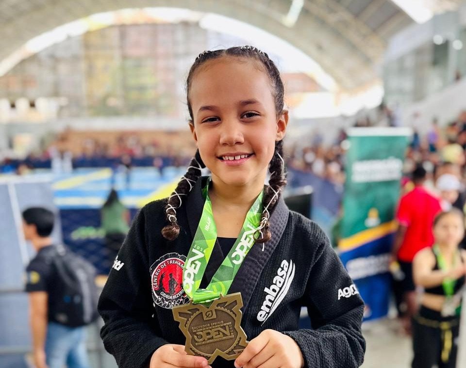 Imagem de Atleta patrocinada pela Embasa se prepara para o Mundial Kids de Jiu-Jítsu