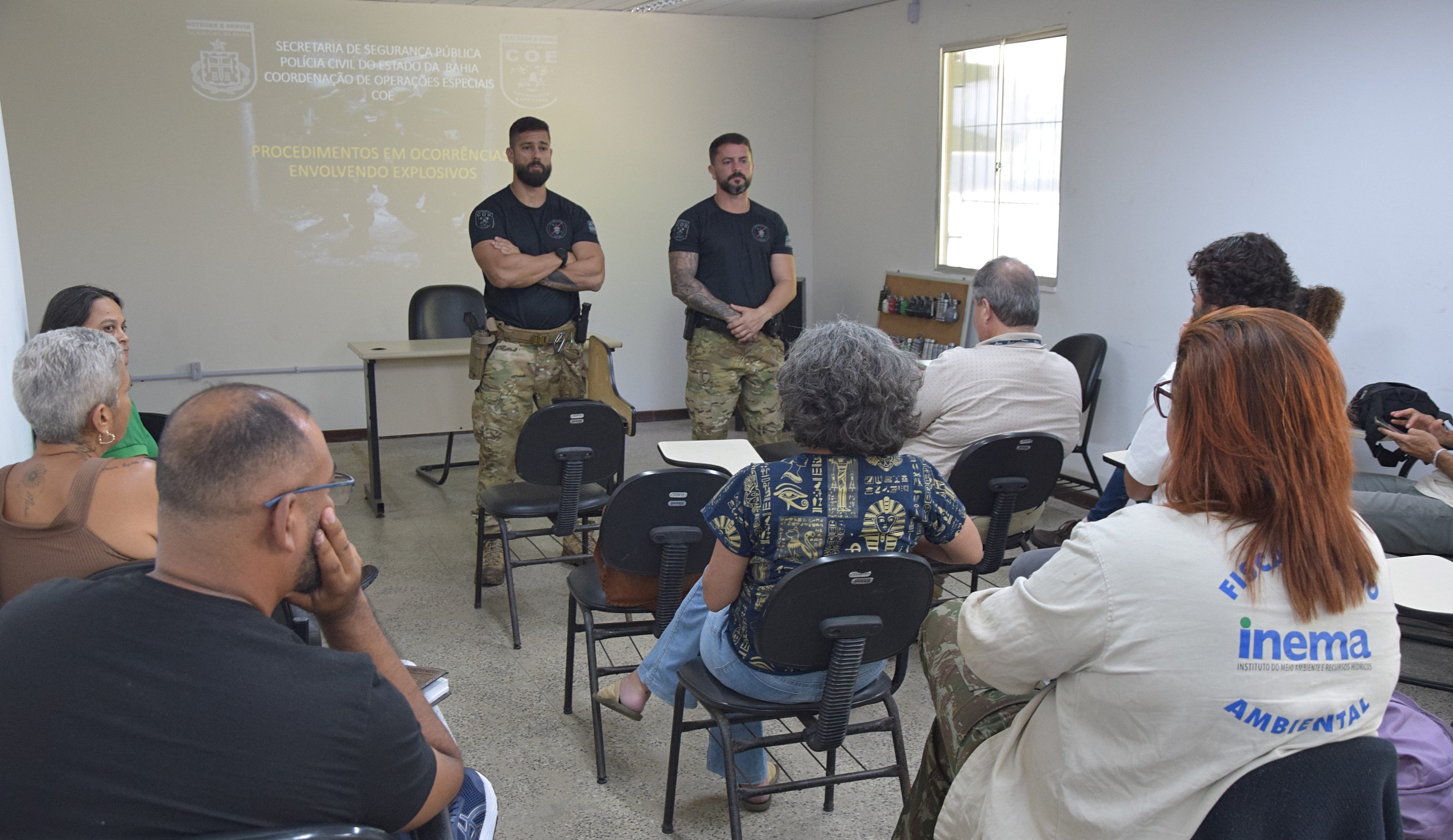 Imagem de Equipe de fiscalização do Inema recebe treinamento sobre procedimentos com explosivos