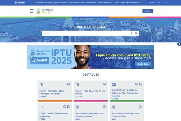 Imagem de Com 1,3 milhão de cadastros, plataforma Salvador Digital concorre ao iBest 2025