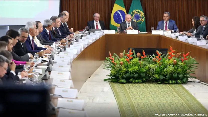 Imagem de Lula propõe pacto federativo para enfrentar crime organizado em reunião com governadores