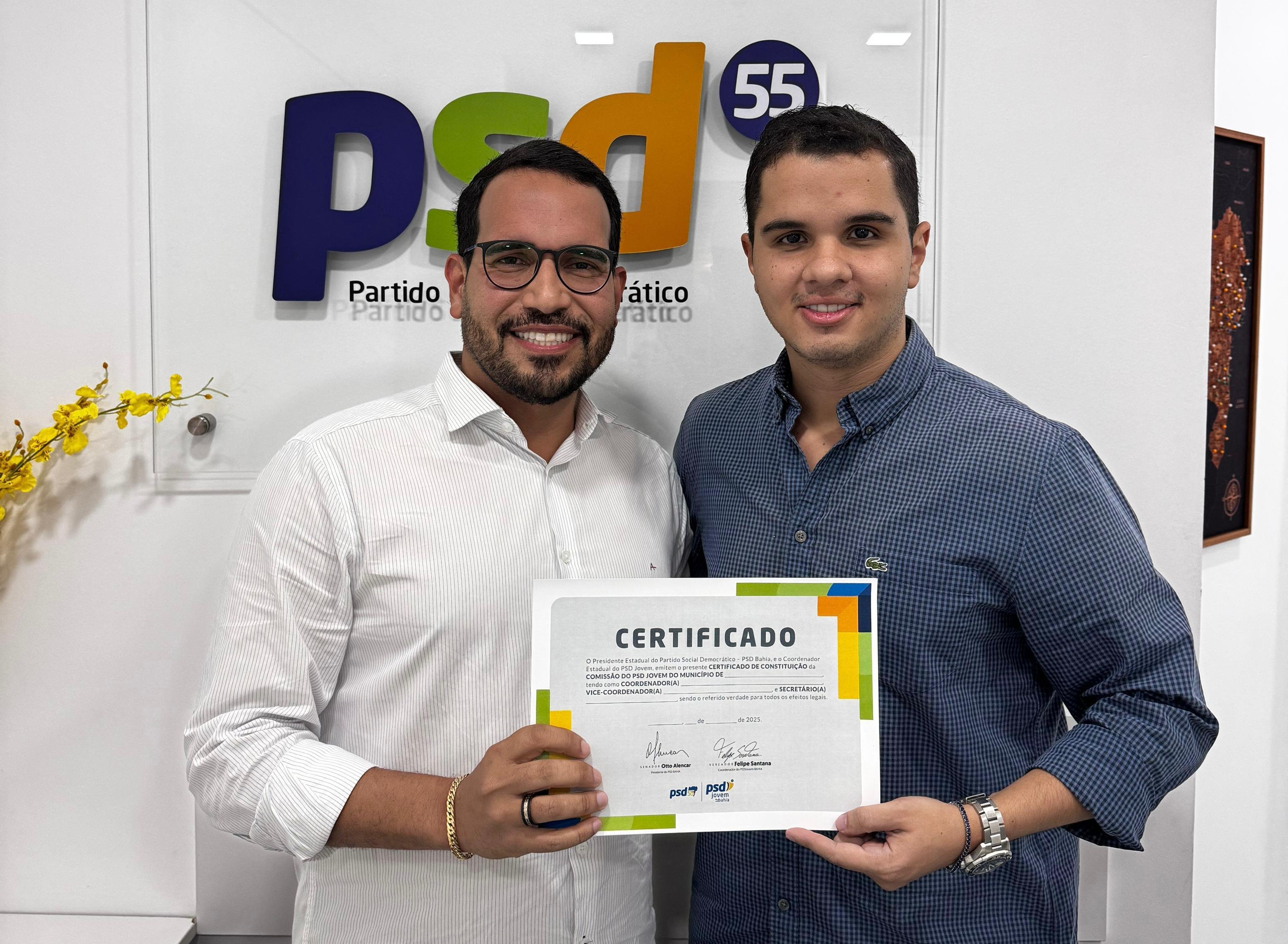 Imagem de Vereador Felipe Santana assume presidência do PSD Jovem Bahia em nova composição estadual