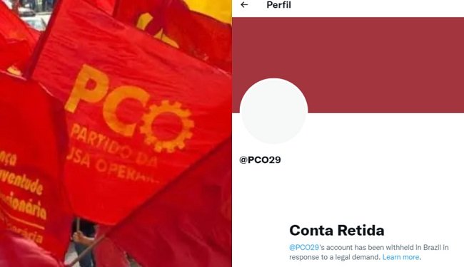 Imagem de PCO também tem perfil derrubado no Twitter